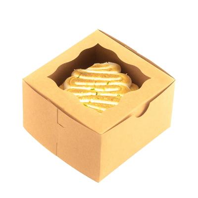 China Disposable Customize Logo Printing Bakery Cake Dessert Boxes With Window for sale