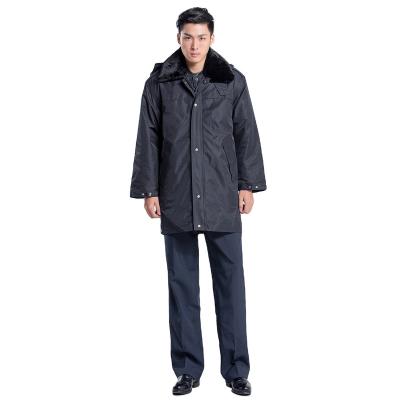 China Wholesale Anti-static Mens Winter Security Gatekeeper Workwear Thick Uniform Coat Padded Winter Jacket Woman for sale