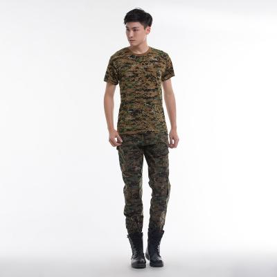 China Breathable Tactical Shirts Army Combat Camouflage Summer Fashion Cotton Clothing Military Cotton Camouflage T-shirt for sale