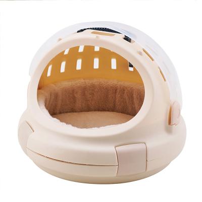 China Best Hot Selling Viable Thick Cat Nest Cat Pet Bed Portable Space Capsule Winter Partially Enclosed Cage for sale