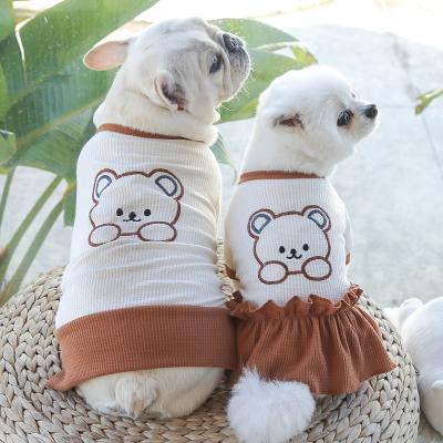 China 2022 Viable Wholesale Luxury Dog Coat Dog Suits Cloth Pet Clothes Jacket Summer Shirt Skirt Cute Dress for sale