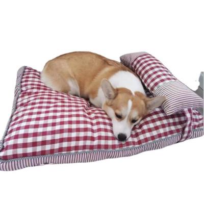 China Safety Pet Sofa Cotton Breathable Puppy Sleeping Comfortable Washable Comfortable Pet Bed Cushion Dog Bed for sale