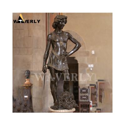 China Europe Famous Bronze Sculpture Metal Statue Brass Bronze People Figure Sculpt David Statue for sale