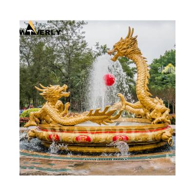 China Outdoor Metal Dragon Head Water Fountain Bronze Dragon Water Fountain from Europe Water Fountain for sale