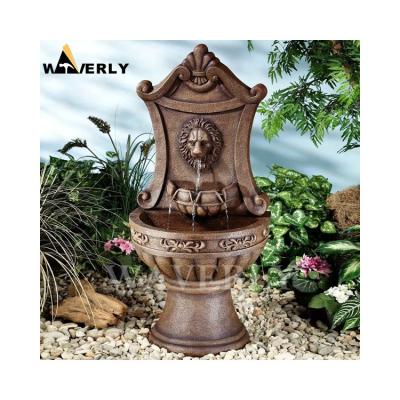 China Lion Head Bronze Wall Fountain Statues Fountain Bronze Lion Wall Water Europe Modern Bronze Outdoor Garden Water Fountain for sale