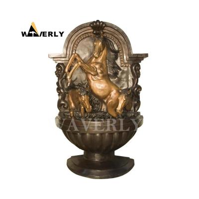 China Europe Large Horse Head Statue Horse Head Bronze Fountain Statue Sculpture Fountain Metal Bronze Outdoor Bronze Sculpture for sale