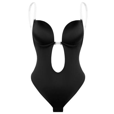 China QUICK DRY Deep V Jumpsuit Backless Abdominal Corset Amazon Strap Invisible Body Shaper for sale