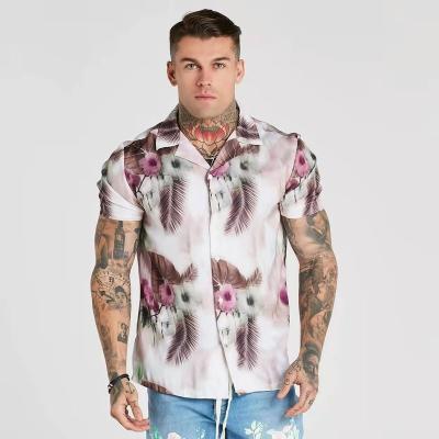 China Polyester Hawaiian style men's best-selling anti-pilling shirt printed men's winter casual cotton fashion floral customization for sale