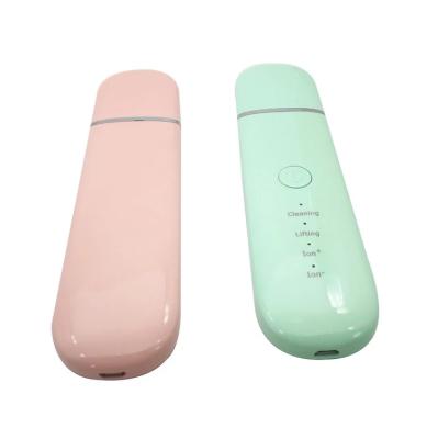 China 2021 New Listing Skin Scrubber DEEPLY CLEANING Facial Peeling Facial Ultrasonic Skin Scrubber for sale