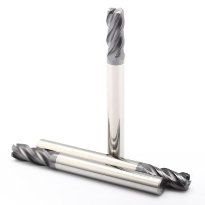 China CNC Process BKXE Solid Carbide Tool 4 Flute Corner Radius End Mill Millingcutter 4F-D12*R1*30*d12*75 for sale