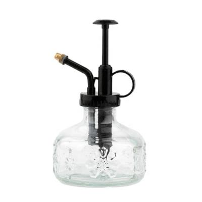 China Garden 2021 New Vintage 180ml Factory Style ABS Glass Mister Water Top Pump With Black Color for sale