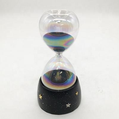 China Borosilicate Glass 15 Minute LED Hourglass Timer Sand Clock Lamp with Warm Light for Kids Game Classroom Decoration for sale