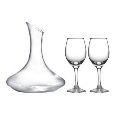 China Home Glass Wine Decanter Set with 2pcs 300ml Wine Glasses for sale