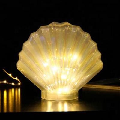 China Christmas Shell Shape Lights Desktop Decorative Glass Lamp from Europe OEM for sale