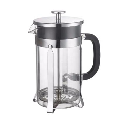 China Borosilicate 800ml Sustainable Heat Resistant Press Glass French Coffee Maker & Tea Maker - 304 Grade Stainless Steel for sale