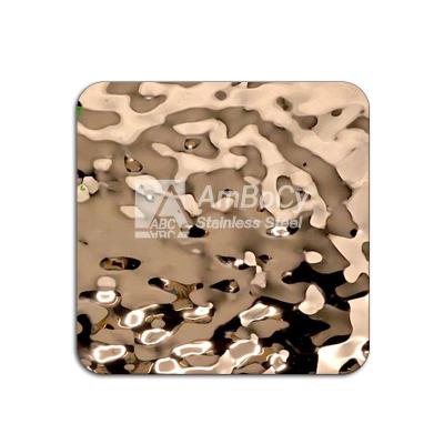 China Ambocy 201 water ripple wave 304 316 316l dimpled finish color hammered stamped metal sheet 4*8ft/4*10ft/1500*3000mm for sale