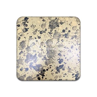 China Hotel Ambocy Sus 304 316 4*8 4*10 Antique Stainless Steel Colorful Mixed Patina Decorative Sheet / Plate for sale