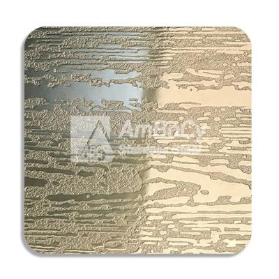 China Stainless Steel Glod Emboss Decorative Metal Plate 4*8ft/4*10ft/1500*3000mm Sheet 0.3-4.0mm Thickness 2wl/5wl/6wl for sale