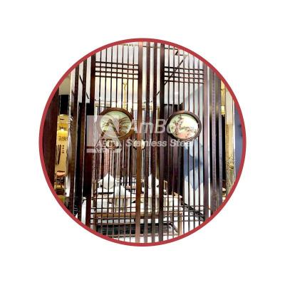 China CLASSIC Decorative Stainless Steel Metal Screen Laser Cut Side Curtain Wall Divider for sale