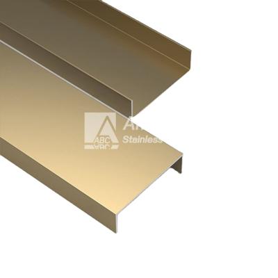 China Space For Nose Tile / Popular Ceramic / Floor / Wall Trim Rose Gold Polished Metal Stair For House Decoration for sale