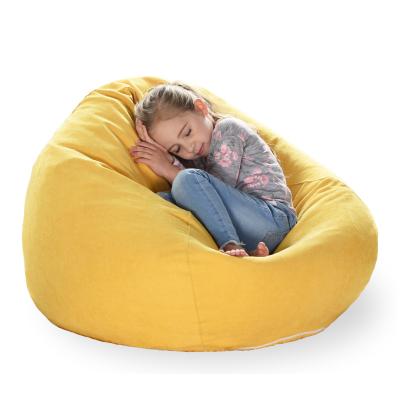 China Storage Bean Bag Chair Cover, Cotton Velvet Storage Plush Bean Bag with Zipper for Kids Toy Storage (No Filling) for sale