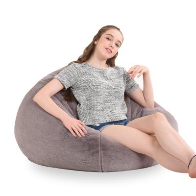 China Detachable Luxury Bedroom Faux Fur Bean Bag Cover YJ Cozy Sofa Unfilled Cozy Bean Bag Chair Cover For Adults Home Furniture Lazy Sofa for sale