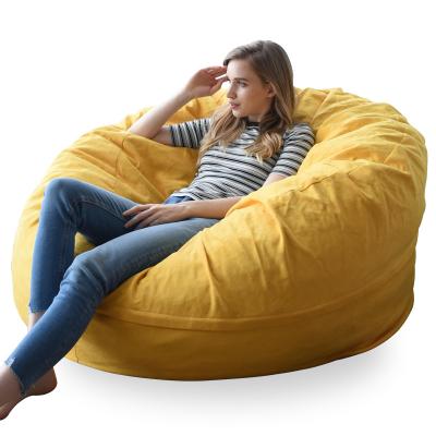 China Giant Bean Bags Sofa Bed Chairs for Kids, Teens, Adult-Elastic Crushed Beanless Sponge Bag Chair XXL (5FT) for sale