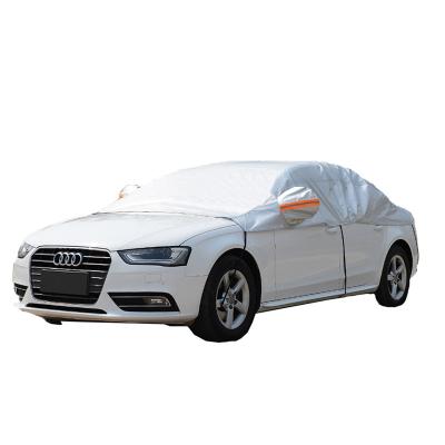 China Hot Sale PEVA Car Cover Plastic Car Cover Half Waterproof Outdoor Car Cover By Yaheng for sale