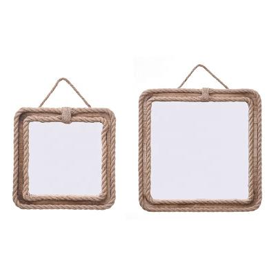 China Wholesale Country Newcomer Country Style Wall Mirrors Square Decorative Bathroom Mirrors for sale