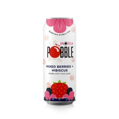 China 490ml Natural Popping Mixed Boba Berries + Hibiscus Bursting Boba Bubble Tea for sale