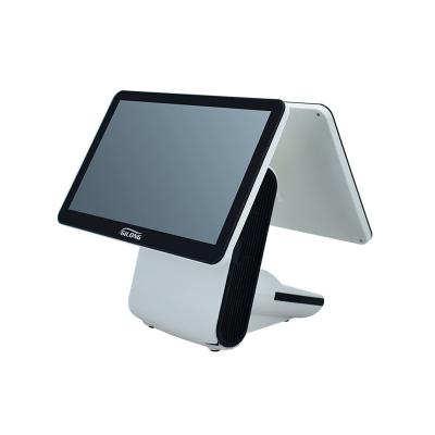 China All Wide LED Screen Restaurant Payment PC In One Touch Dual Screen Machines Offline Machine Terminal System 15.6