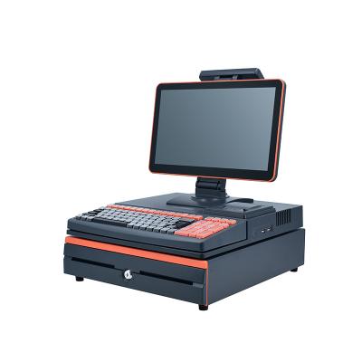 China Equipped with full keyboard Intel Celeron 1800/1900/I5 POS system equipped with keyboard super market for sale