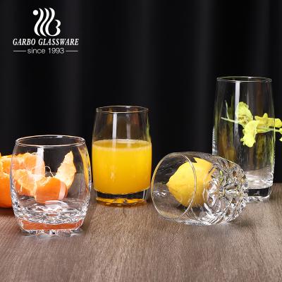 China Transitional Hot Selling Stemless Glass Tumbler Drinking Glasses Stemless Wine Glass With Flower Bottom for sale