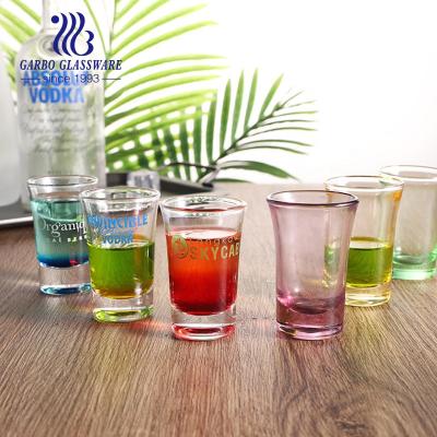 China KOREAN Party Shot Glasses Cactus Shot Glasses with Colorful Print for Personal Souvenir 57ml Shot Glass for sale