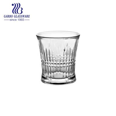 China New Design 9oz CLASSIC Engraved Glass Cup Water Tumbler For Juice For Beverage for sale