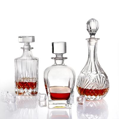 China 500ML-1000ML Sizes 500ML-1000ML Luxury Multi Glass Whiskey Glass Whiskey Decanter Glass Whiskey Bottle for sale