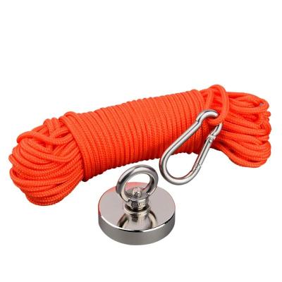 China Industrial magnet magnet fishing with rope, D48 to D136mm 1000lbs for sale