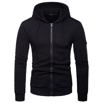 China Autumn And Winter New Fashion Jogger Breathable Wearing Zipper Up Plaid Mens Hoodies for sale