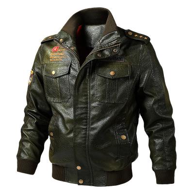 China Breathable Spring New Stand Up Collar Style Motorcycle Jacket Men PU Leather Fashionable Leather Jacket for sale