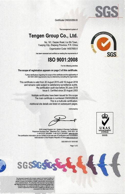 ISO9001 - Tengen (wuhan) Electric Co., Ltd.