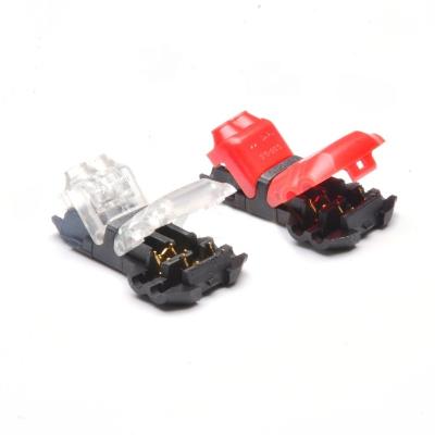 China Non-Stripped Automotive A.W.G. Lead Wire Joint Pluggable Cable Connector block quick connector HY-JXD-T2 18-22 lug type for sale