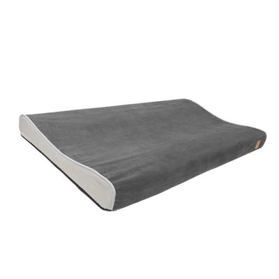 China Hot Selling Microfiber Washable Orthopedic Curve Sleep Pet Bed Cushion Mat Pad for sale