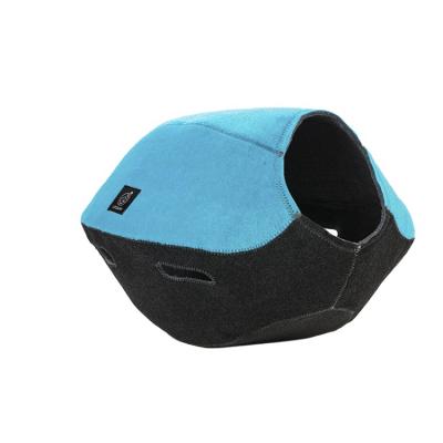 China Viable Used Two Way Washable Felt Cozy Cat Cave Pet Round Cozy Bed for sale