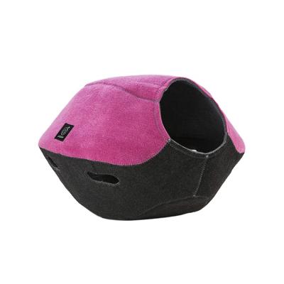 China Sustainable Pet Ensures Cute Quality All Season Felt Cat Pet Cave Dog Bed for sale