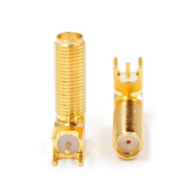 China All Kinds of Electronic Products Female Socket 90 DEGREE PCB Mount Right Angle RF Connector Adapter for sale