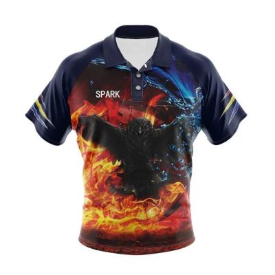 China Dart Shirts Wholesale Cheap QUICK DRY Dart Shirts Unisex Polyester Print Custom Blank Dart Polo Shirt With Pocket Sublimation for sale