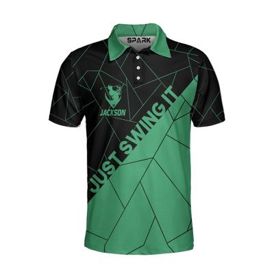 China Custom Golf Polo Shirts QUICK DRY Mens Polo Shirt Summer Short Sleeve T-shirt Sublimation Shirts for sale