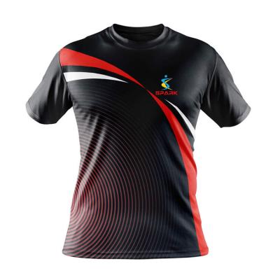 China Custom Running Sublimation Sportswear Coolmax Loose Fit T-Shirt Polo Shirts Dye Quick Dry Quick Dry Polyester Coolmax Shirts for sale