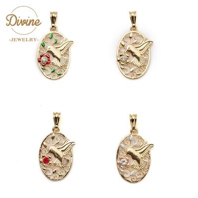 China ChinaDivine TRENDY Fashion 18k Gold Plated Jewelry Gold Pigeon Jewelry Pendant Charms for sale