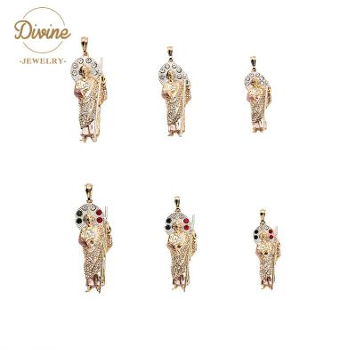 China FASHIONABLE Factory Price Latest Design Hip Hop Jewelry Alloy 18K Gold Jesus Necklace Divine Pendant for sale